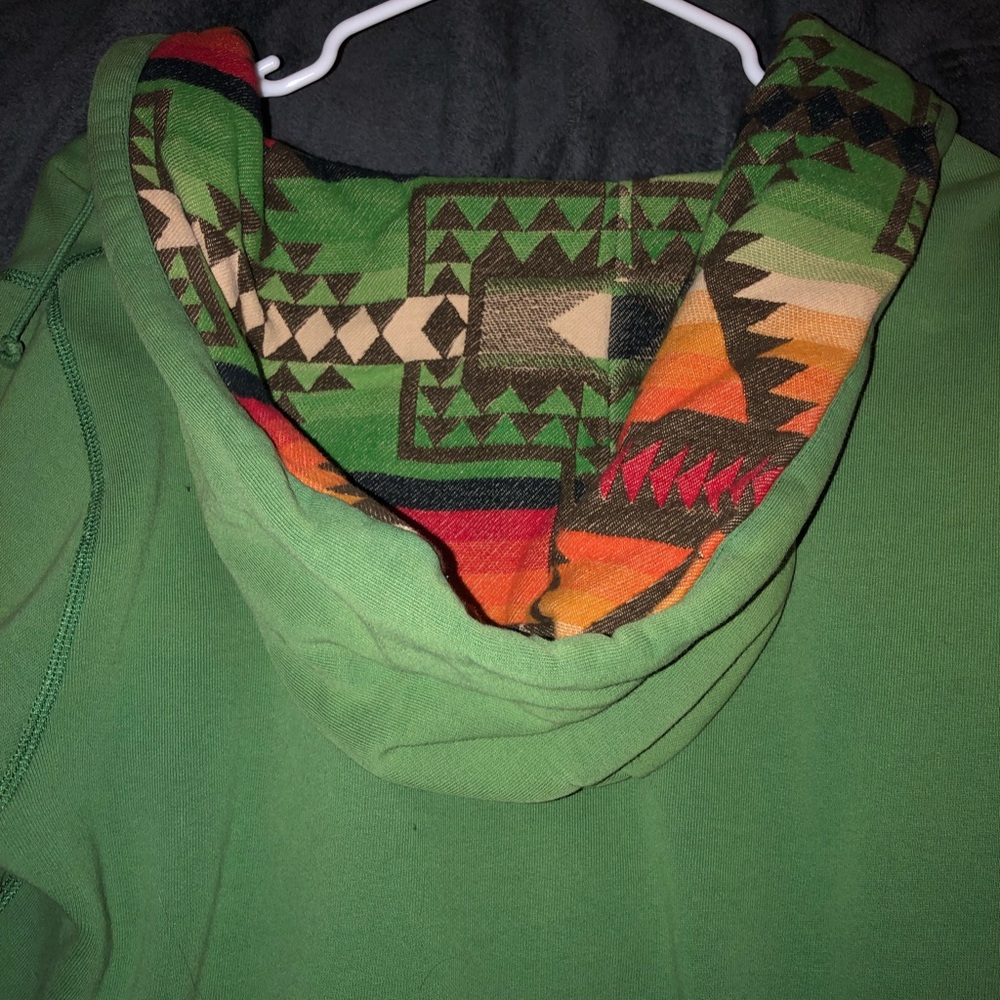 Green western polo zip up